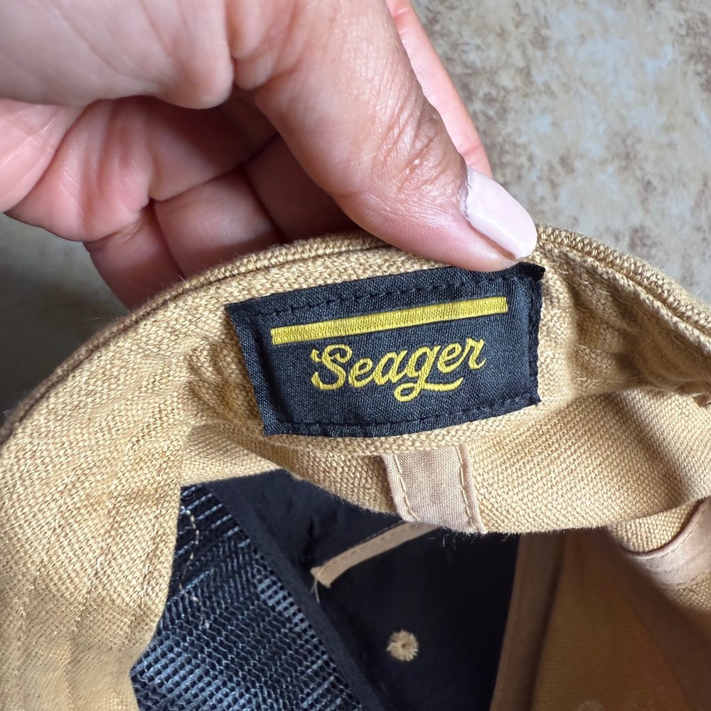 Seger Company Yer Damn Right Adjustable Baseball Hat Snapback One Size Tan - Picture 4 of 9